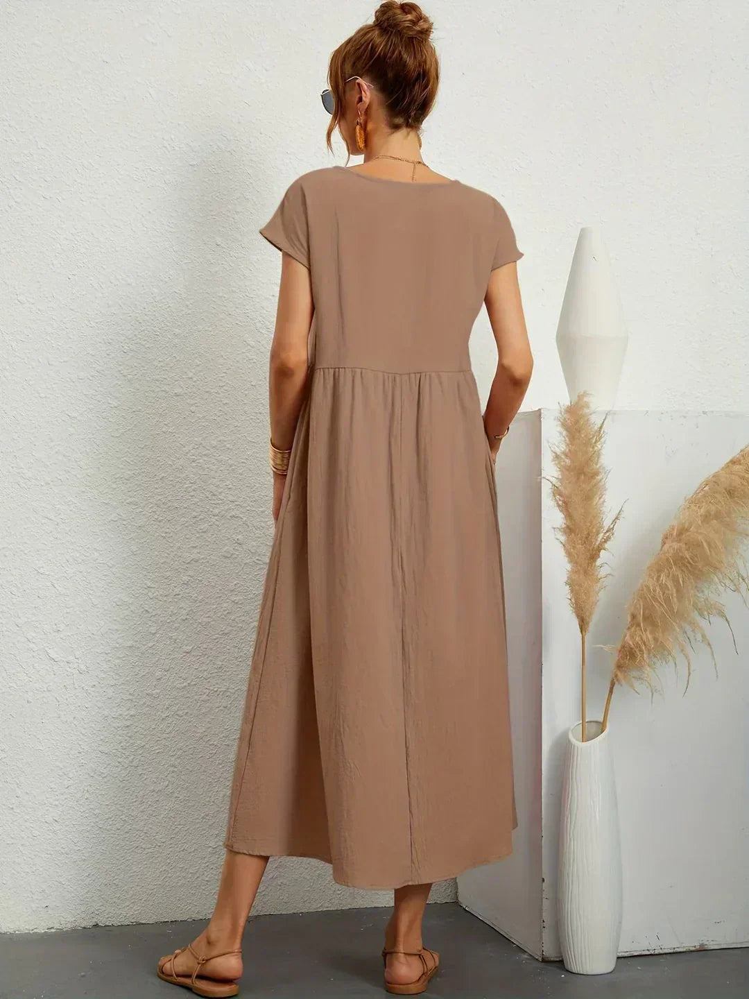 Valenzora | Casual Elegant Cotton and Linen Dress