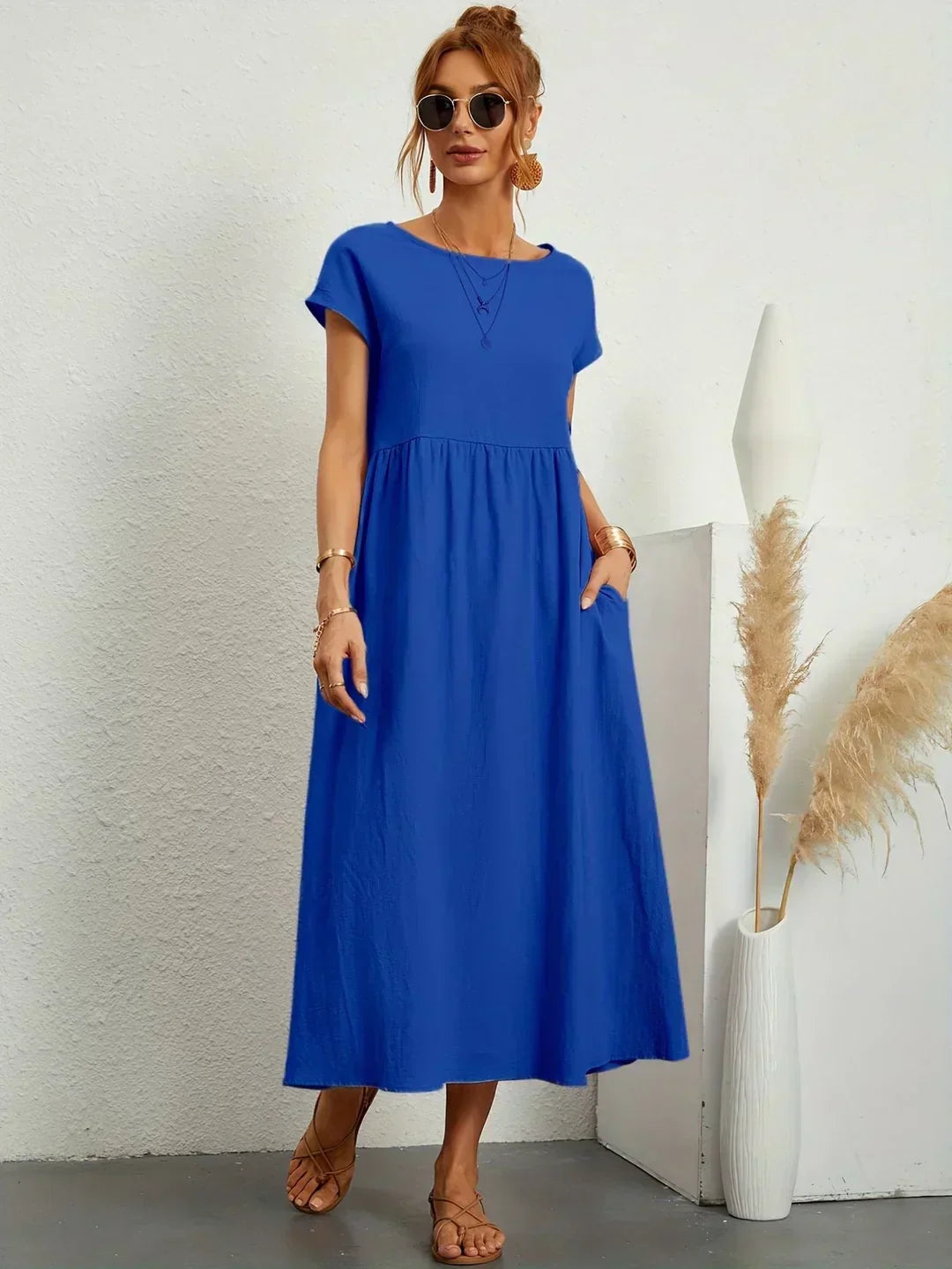 Valenzora | Casual Elegant Cotton and Linen Dress