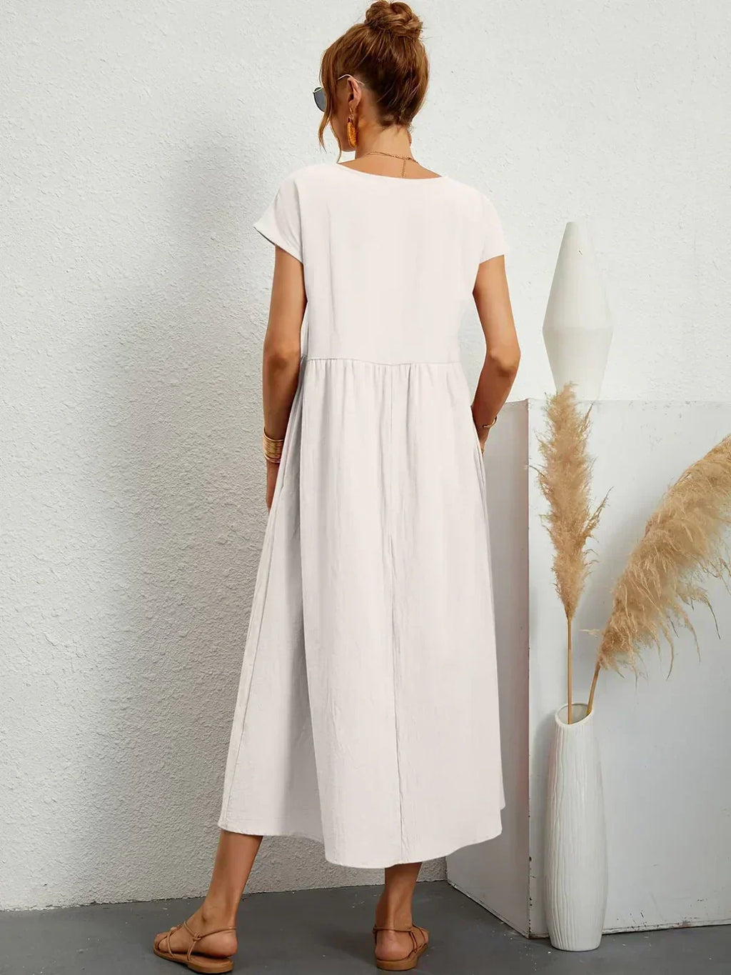 Valenzora | Casual Elegant Cotton and Linen Dress