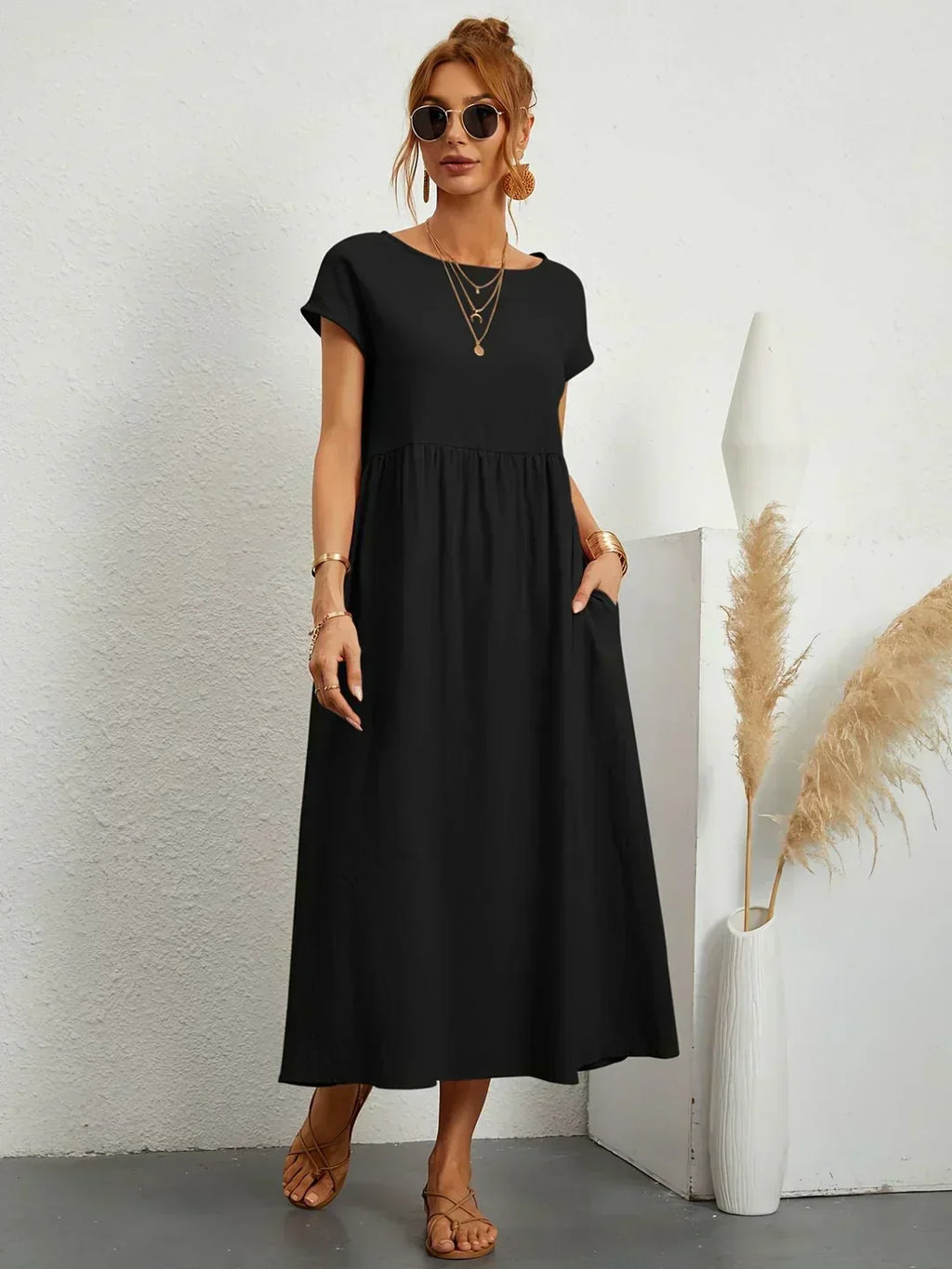Valenzora | Casual Elegant Cotton and Linen Dress