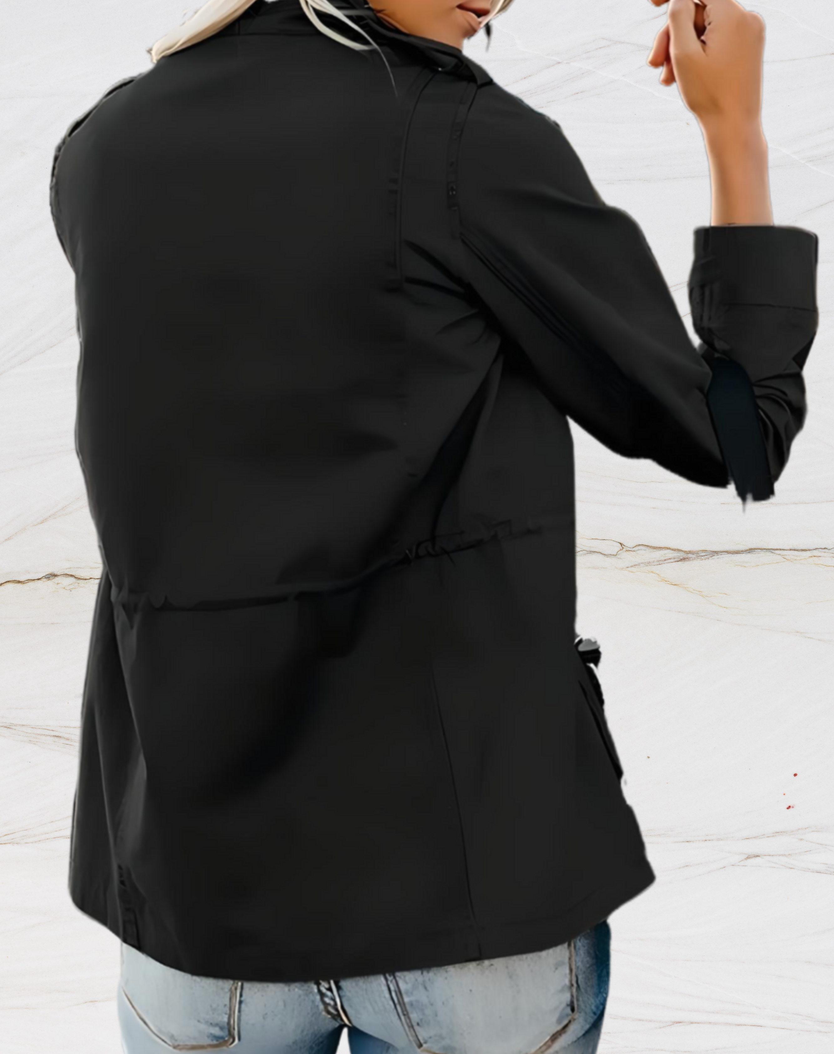 Valenzora | Baumwolljacke mit Knopfleiste und klassischem Kragen für Damen