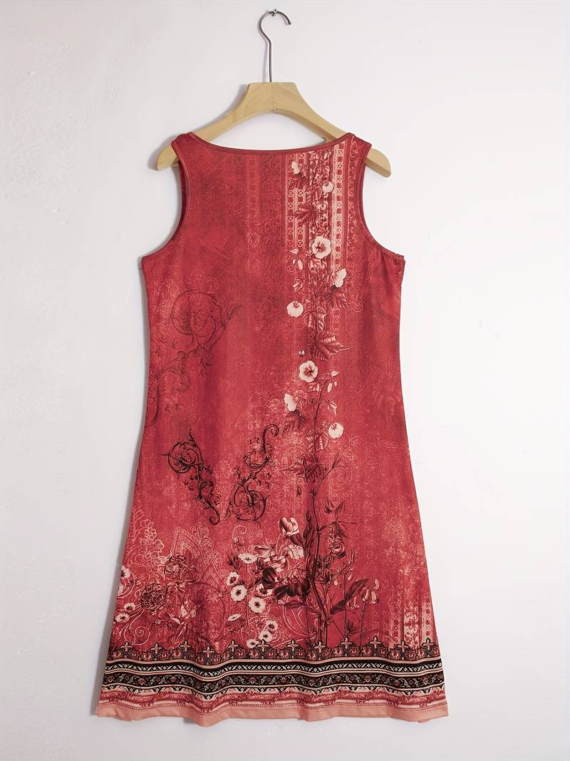 Valenzora | Ärmelloses, weit geschnittenes Boho-Kleid Sommerkleid