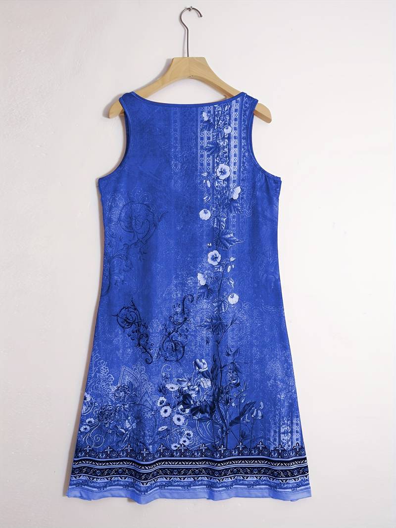 Valenzora | Ärmelloses, weit geschnittenes Boho-Kleid Sommerkleid
