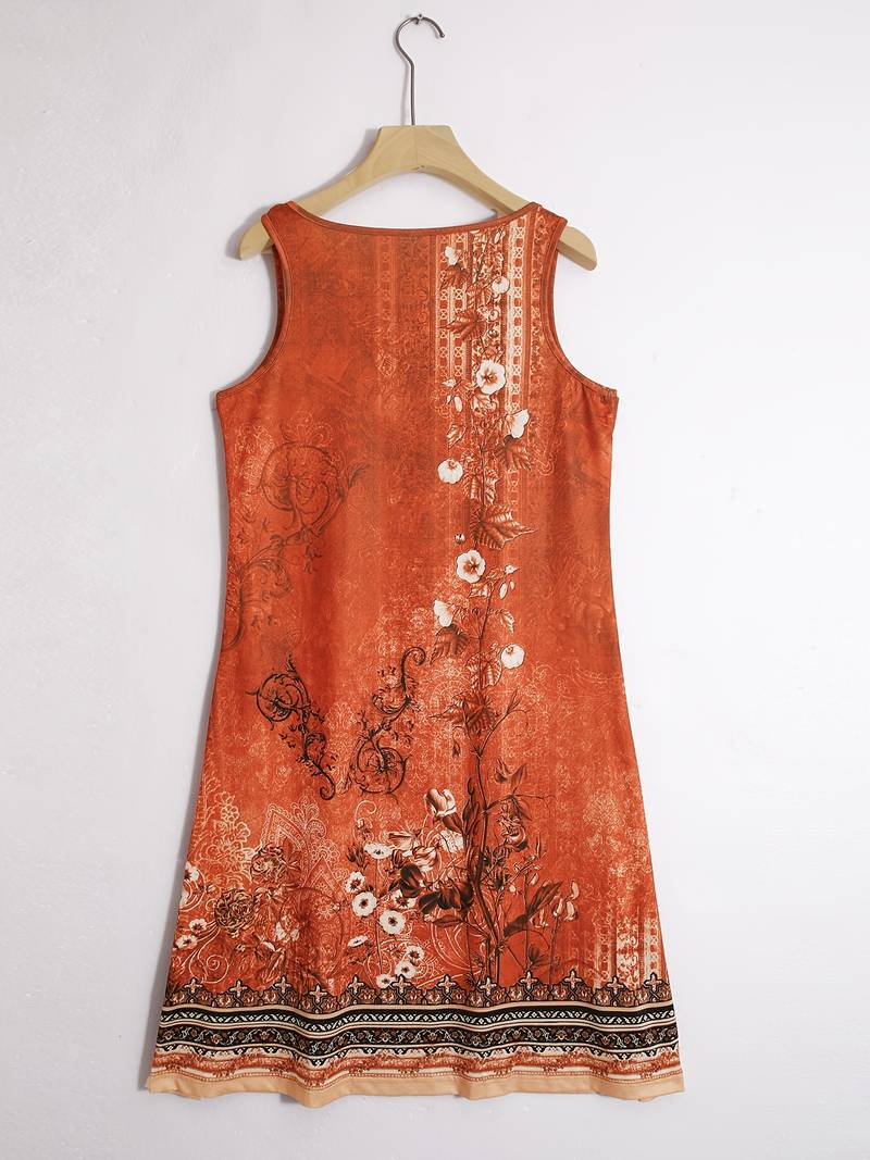 Valenzora | Ärmelloses, weit geschnittenes Boho-Kleid Sommerkleid