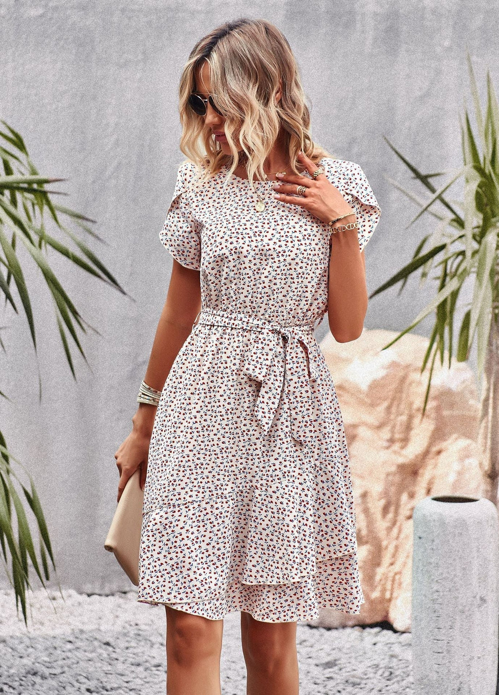 Midikleid mit Taillenbund