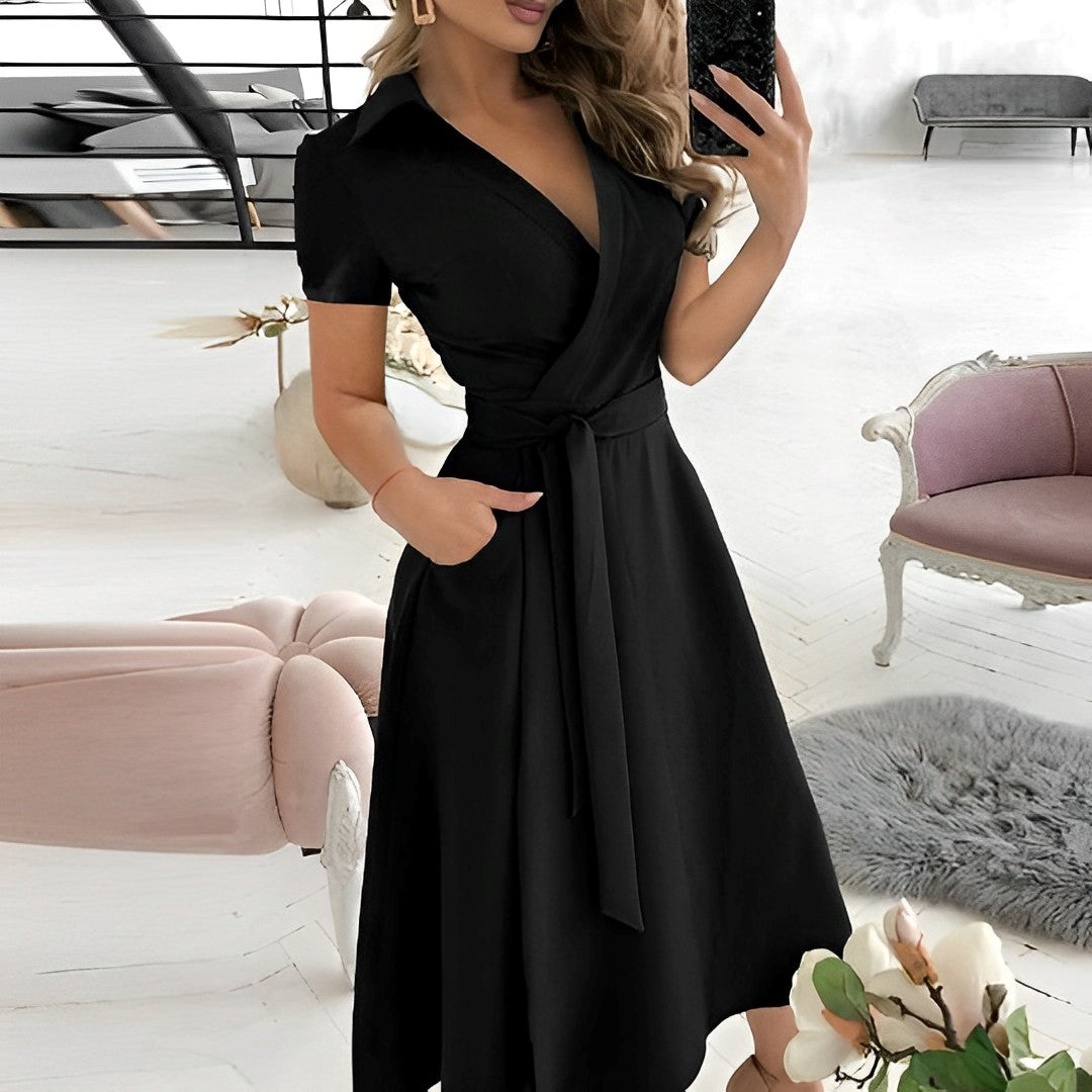 Valenzora | A-Linien-Kleid mit V-Ausschnitt