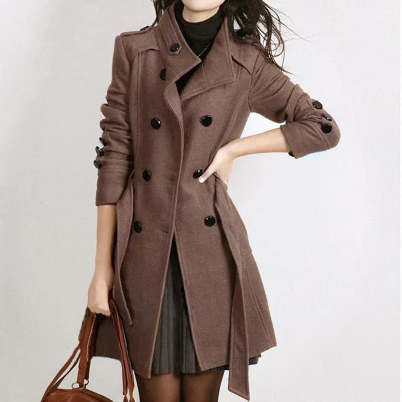 Valenzora - Elegant long winter coat for women