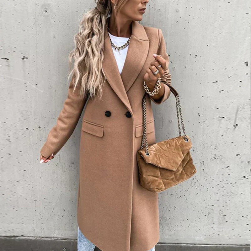 Long wool coat for women