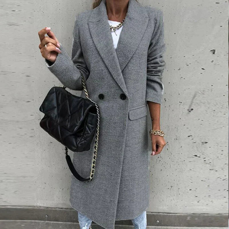Long wool coat for women