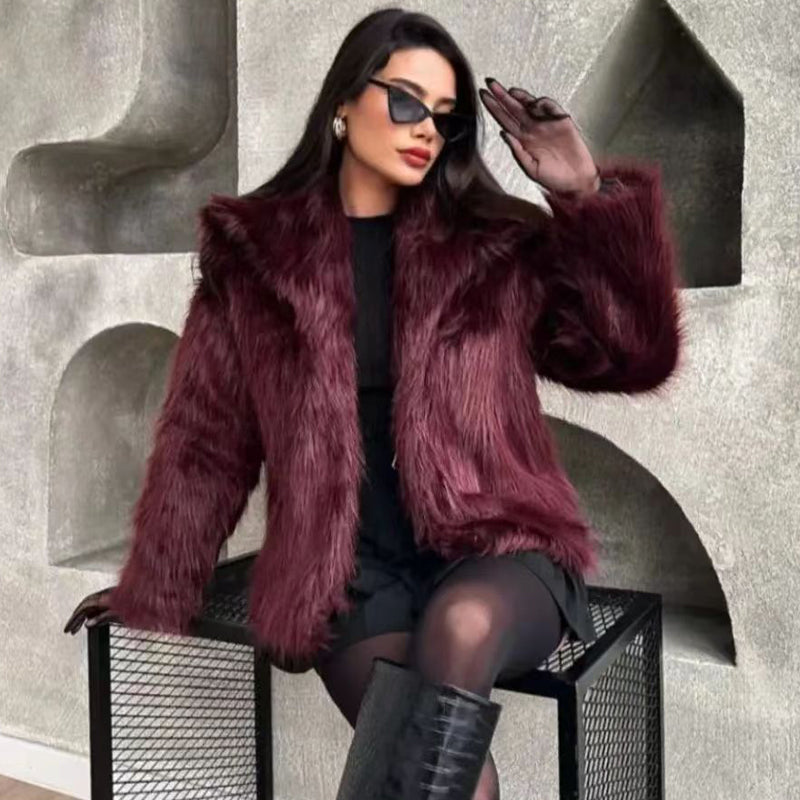 Valenzora | Warm fur jacket for women in a stylish design