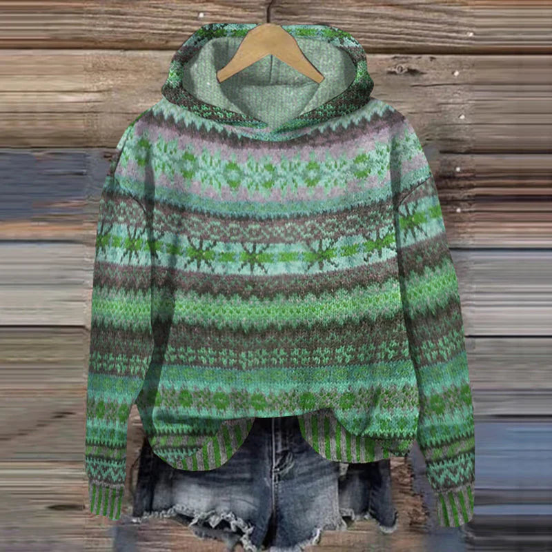 Valenzora | Vintage Fair Isle Hoodie