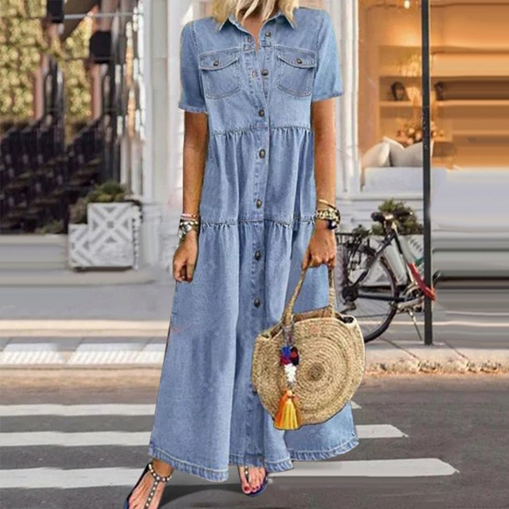 Valenzora | Elegantes Jeanskleid
