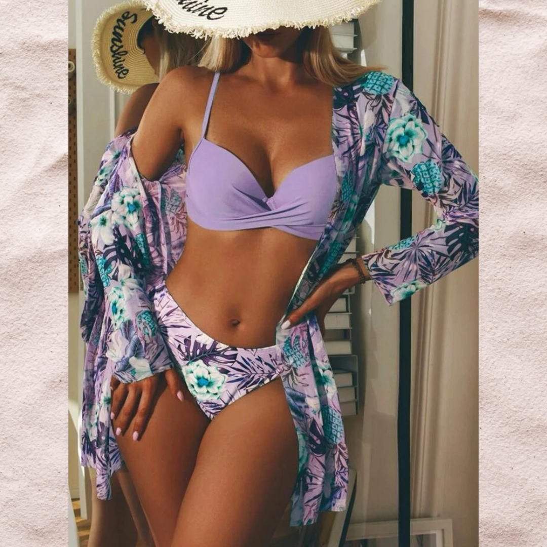 Valenzora -in-1 Bikini Set with Floral Pattern (Bestseller)