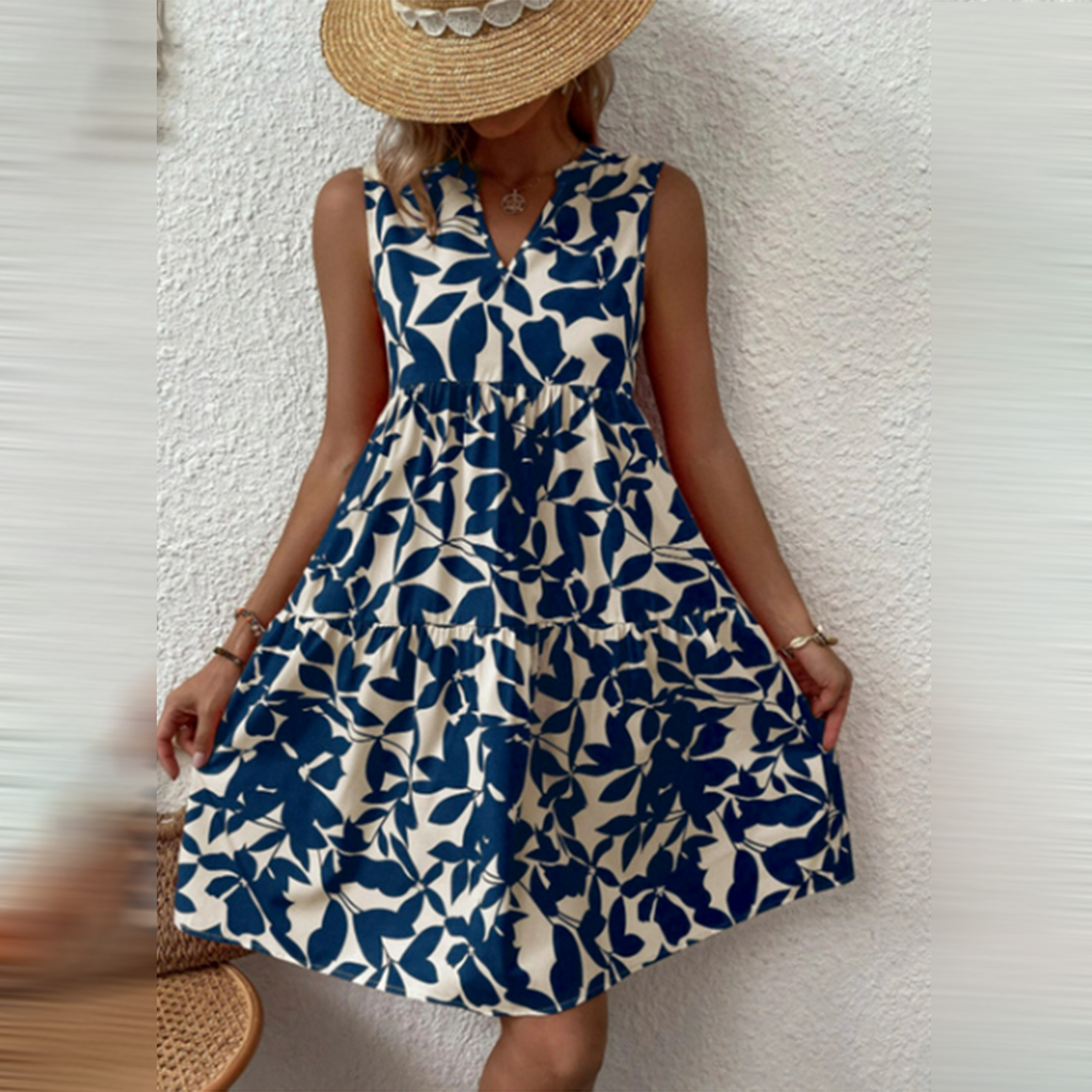 Valenzora | Sleeveless Boho Style Dress, V-Neck, Loose Fit, Lightweight and Breathable