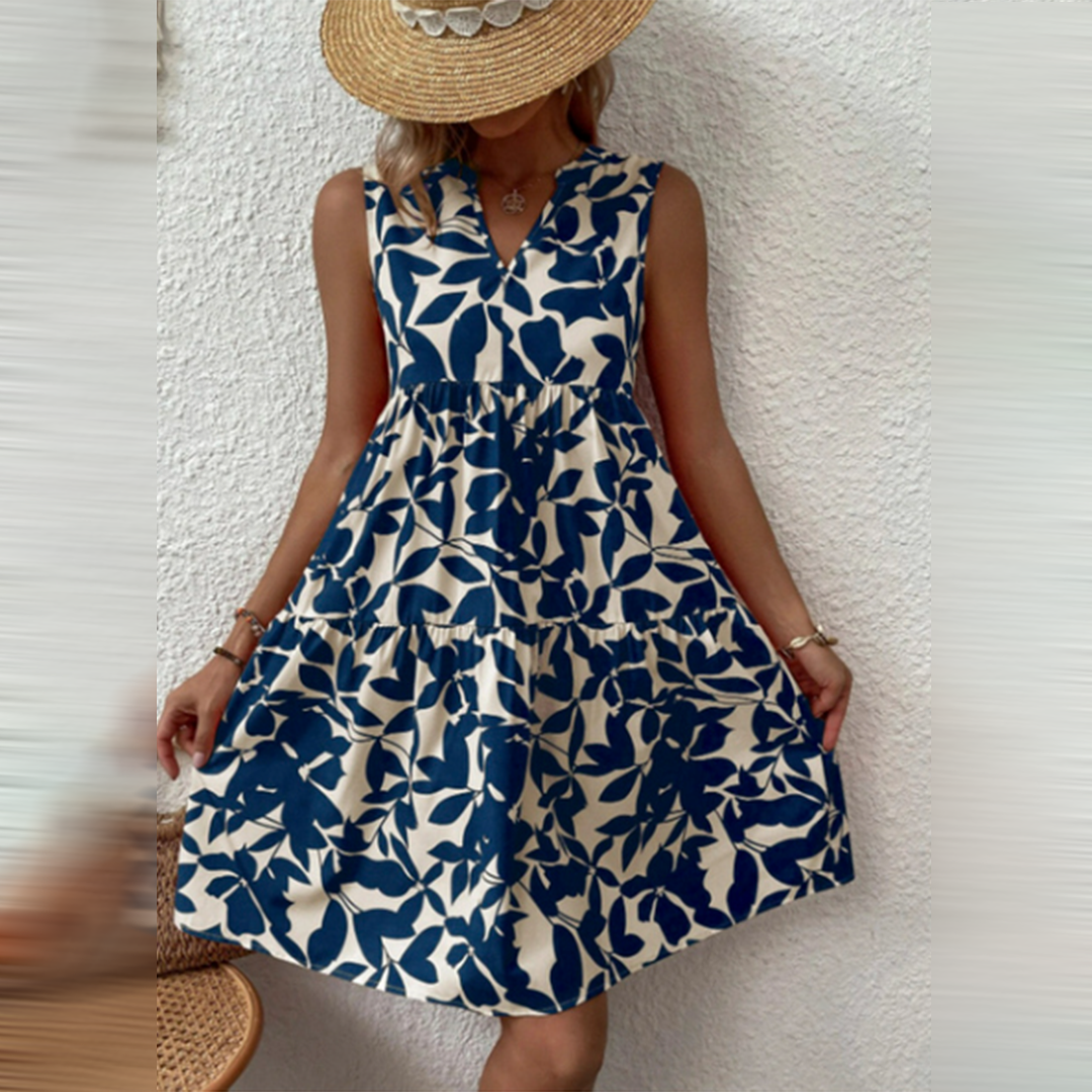 Valenzora | Sleeveless Boho Style Dress, V-Neck, Loose Fit, Lightweight and Breathable