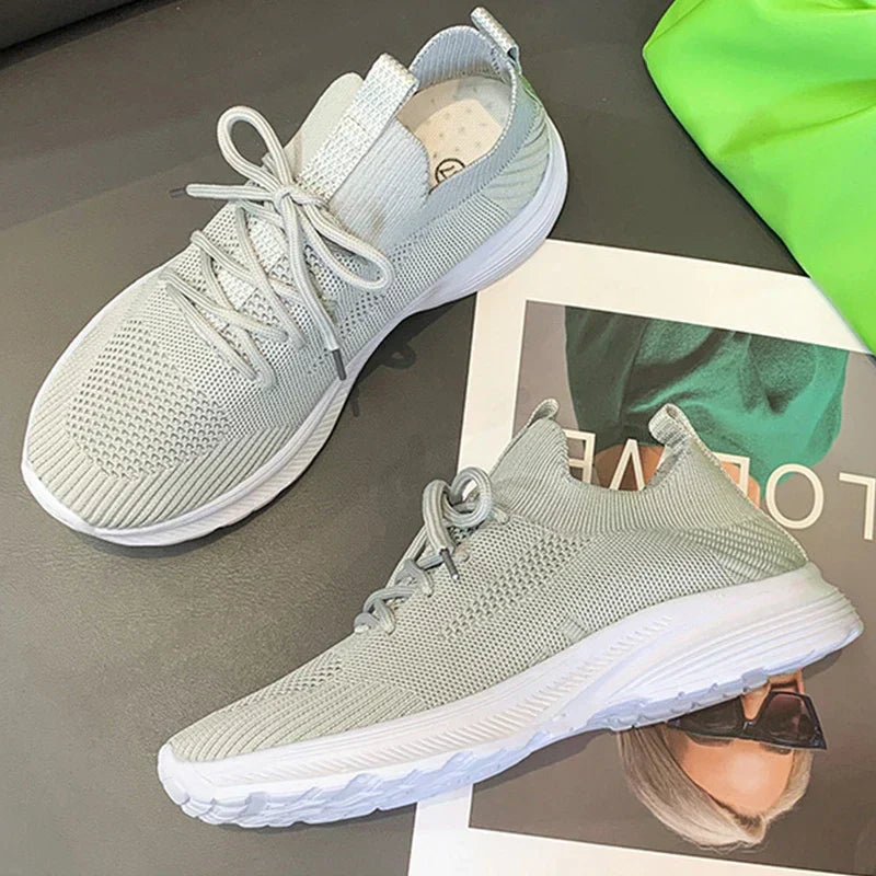 Valenzora | atmungsaktive Sneaker für Damen in Grau