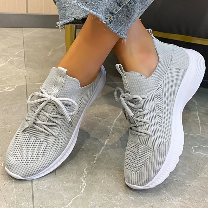 Valenzora | atmungsaktive Sneaker für Damen in Grau