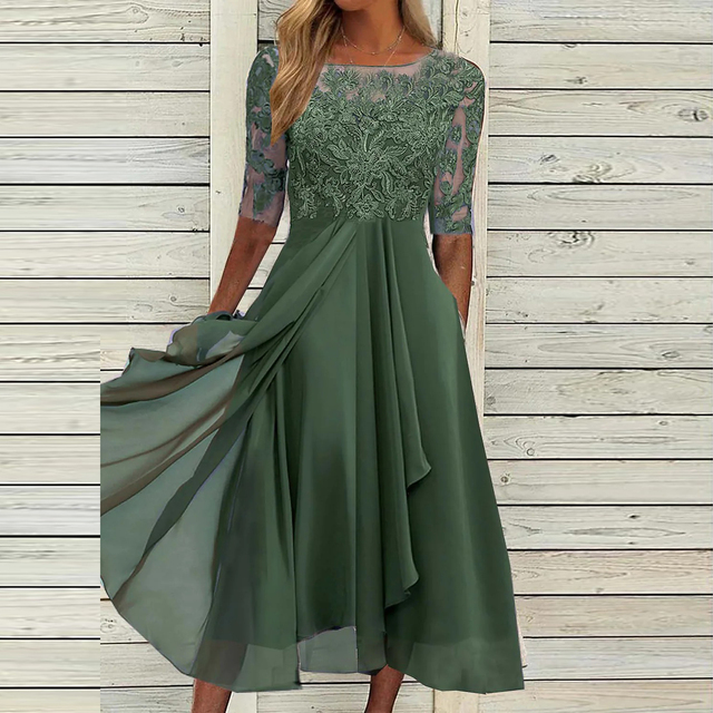 Valenzora | Party Dress - Elegant lace party dress for an enchanting look