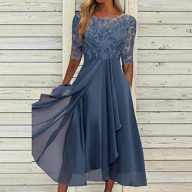 Valenzora | Dunkelblaues Abendkleid