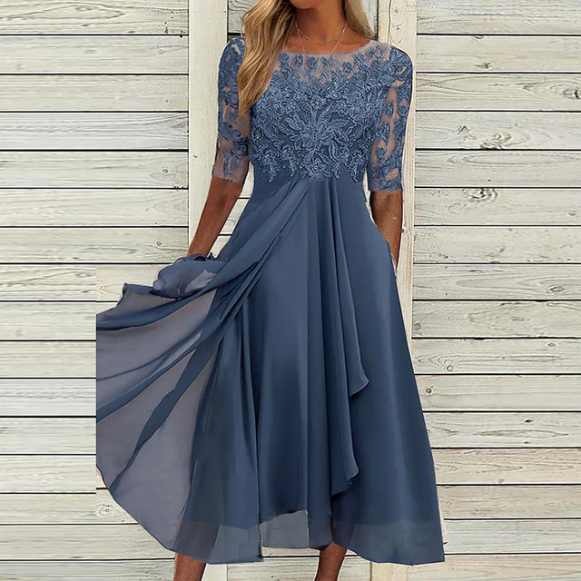 Valenzora | Party Dress - Elegant lace party dress for an enchanting look