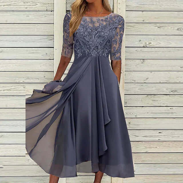 Valenzora | Dark blue party dress