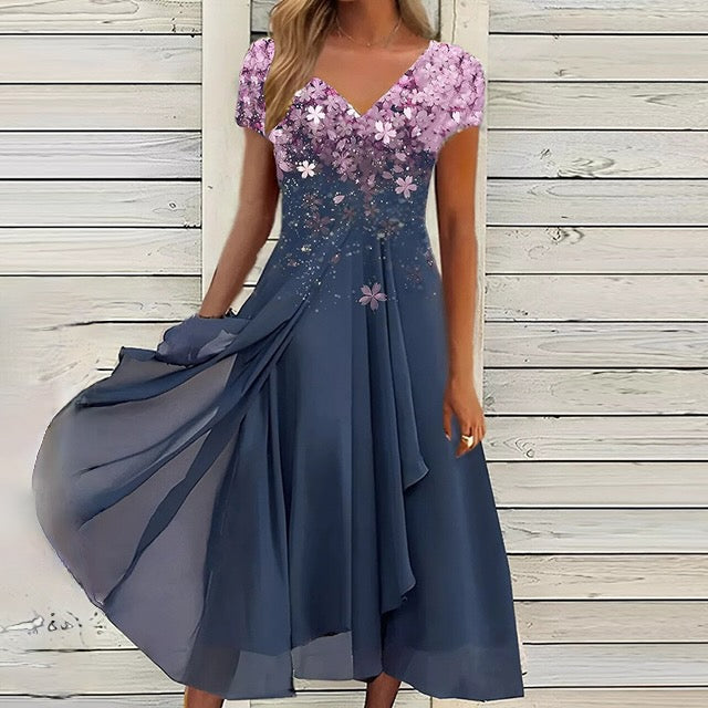 Valenzora | Lace dress with round neckline