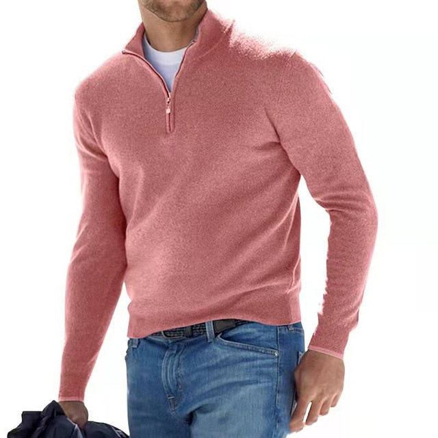 Valenzora | Merino-V-Pullover mit Reißverschluss
