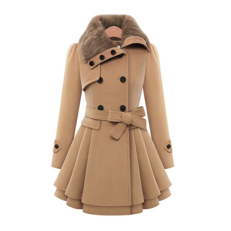 Valenzora - Elegant jacket with faux fur collar