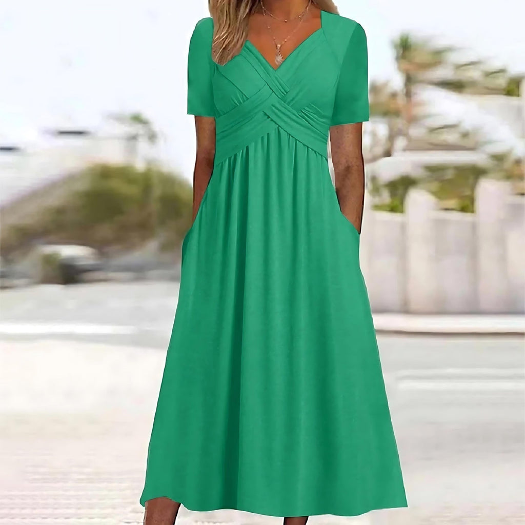 Valenzora | Elegantes Midikleid mit Bauchkaschierung
