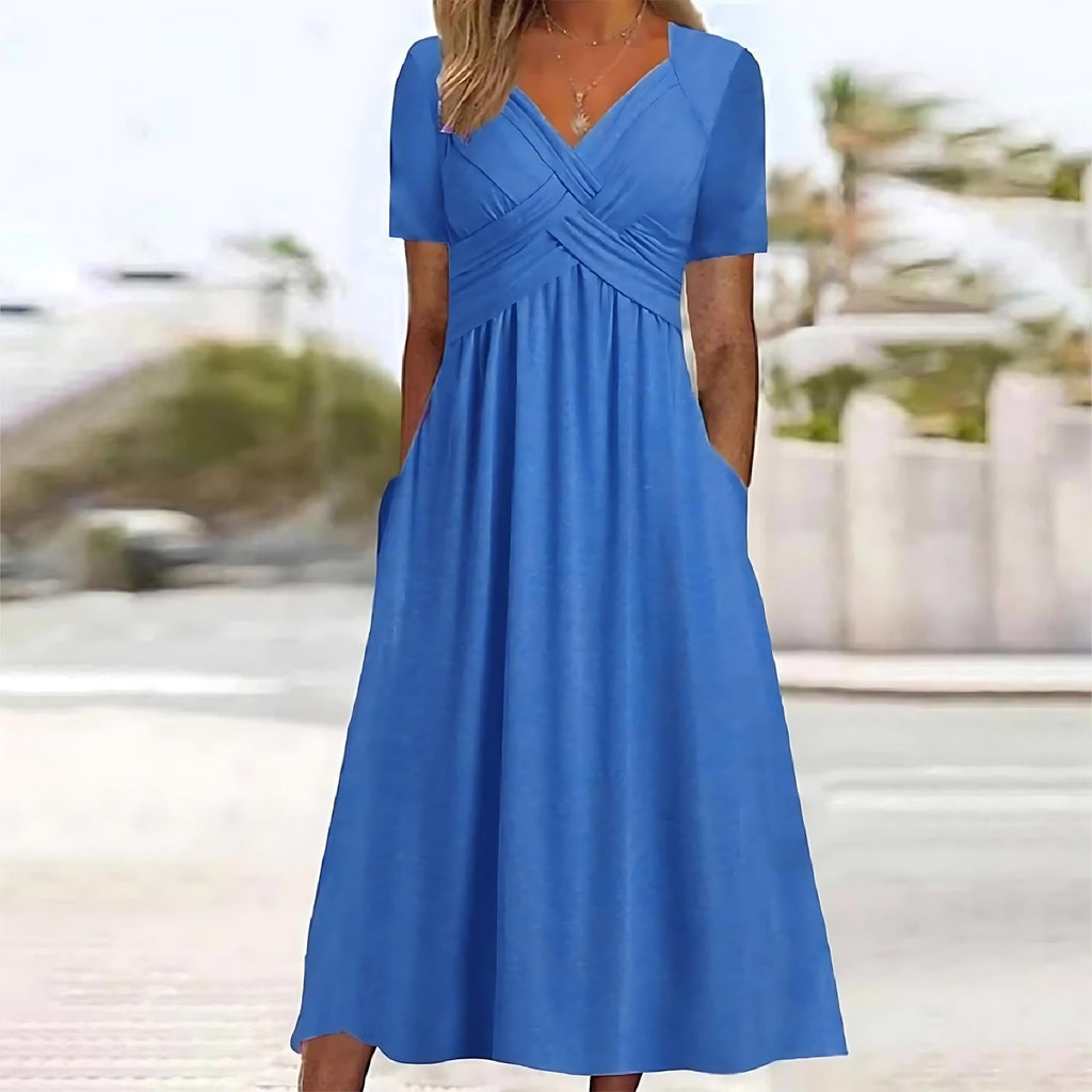 Valenzora | Elegantes Midikleid mit Bauchkaschierung