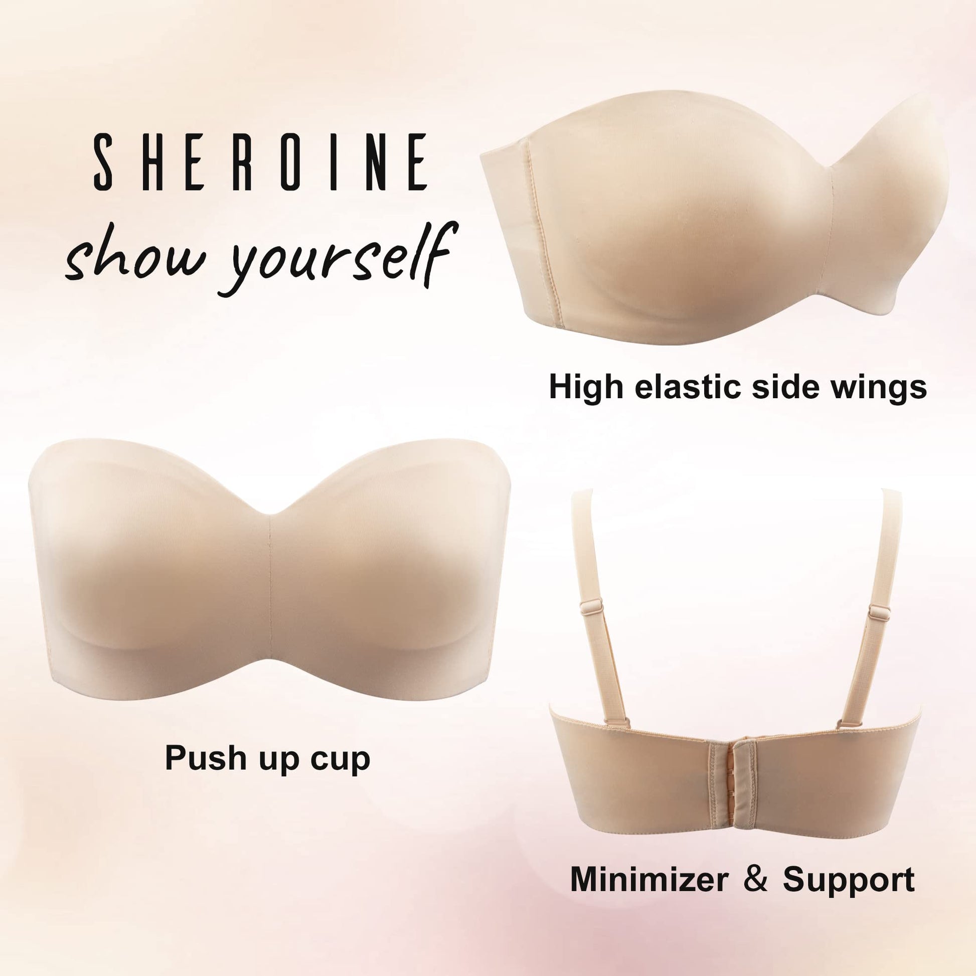 Bra with removable straps