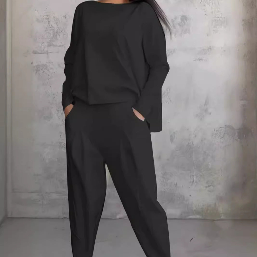 Women's casual two-piece set made of high-quality fabric, size