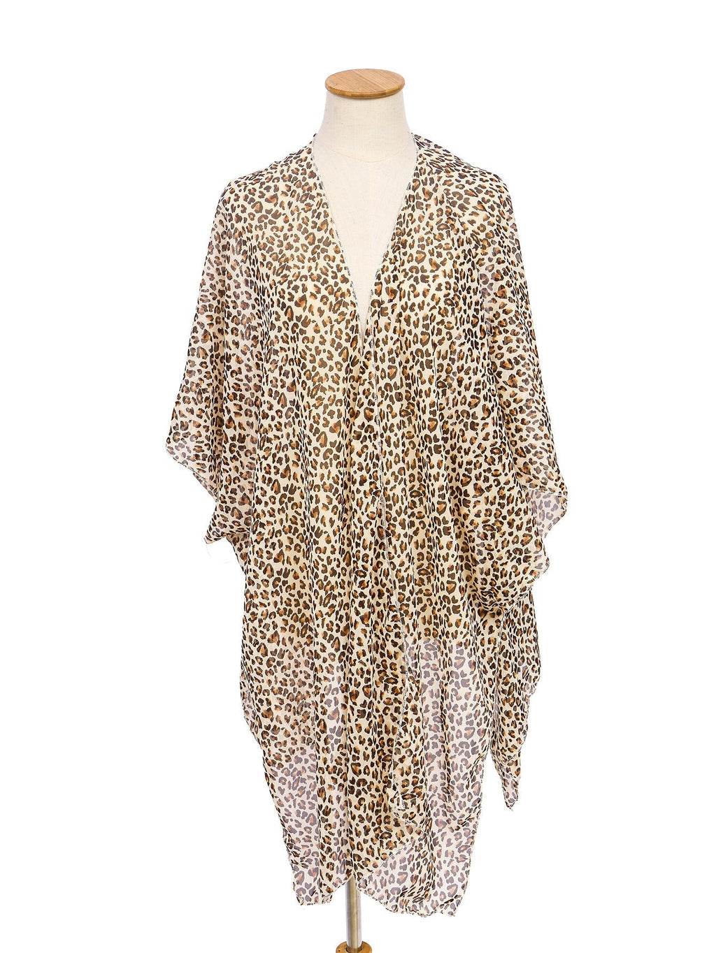 Women's Elegant Chiffon Throw in Leopard Print Size