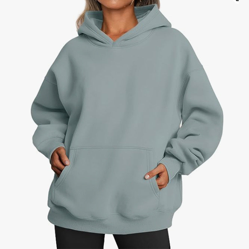 Oversized Hoodie für Damen aus weicher Baumwollmischung mit praktischen Taschen, Größe S