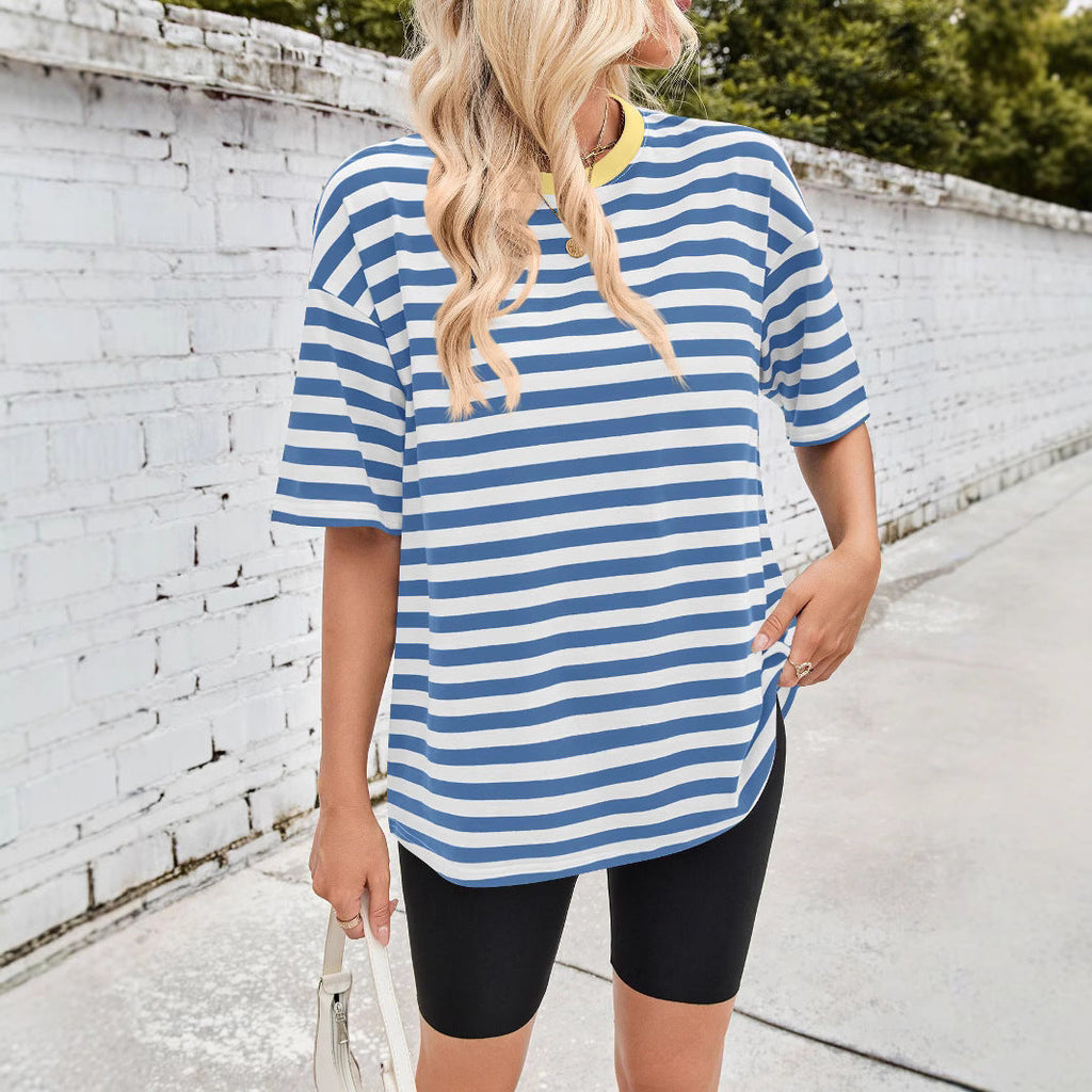 Women's Plus Size Striped T-Shirt Size