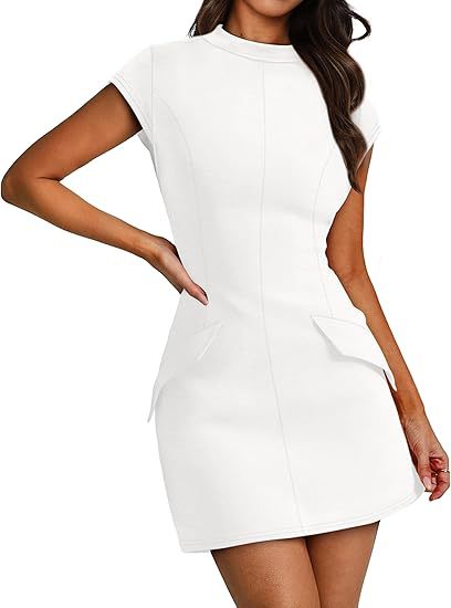 Women's Bodycon Dress with Convenient Pockets Drune