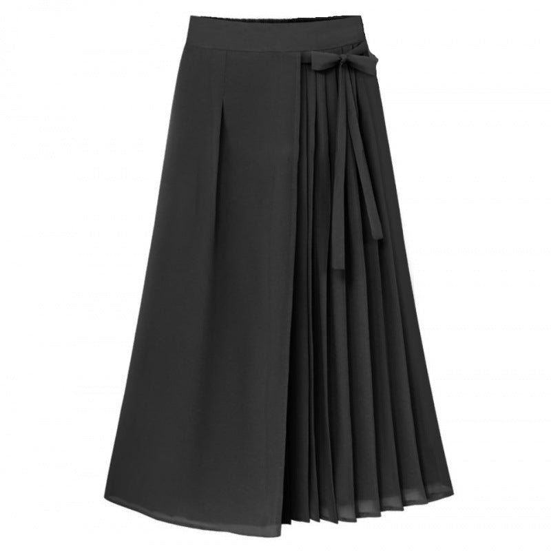 Damen-Faltenrock mit Taillenbund und eleganter Raffung, Größe