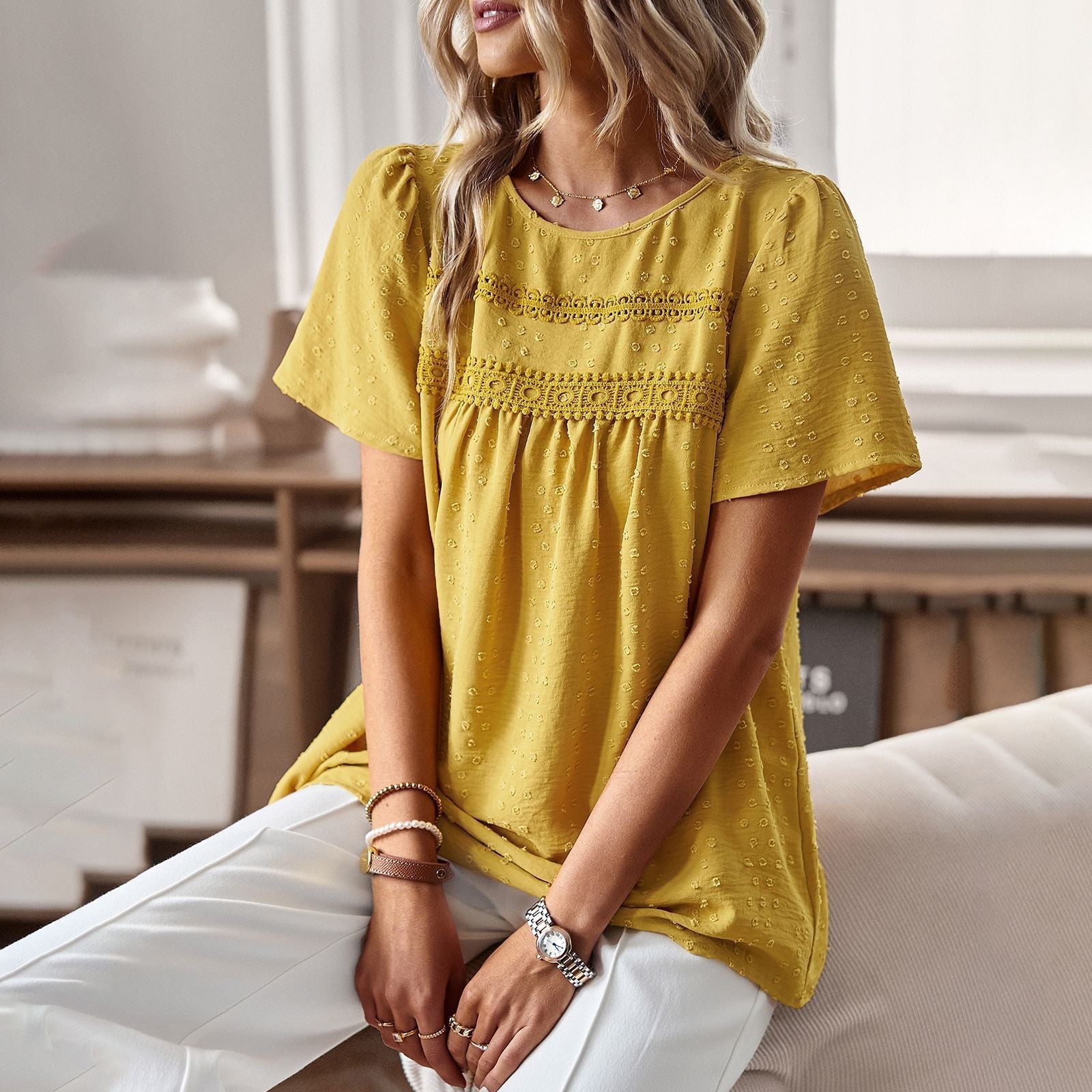 Valenzora | Loose-fitting solid-color women's shirt