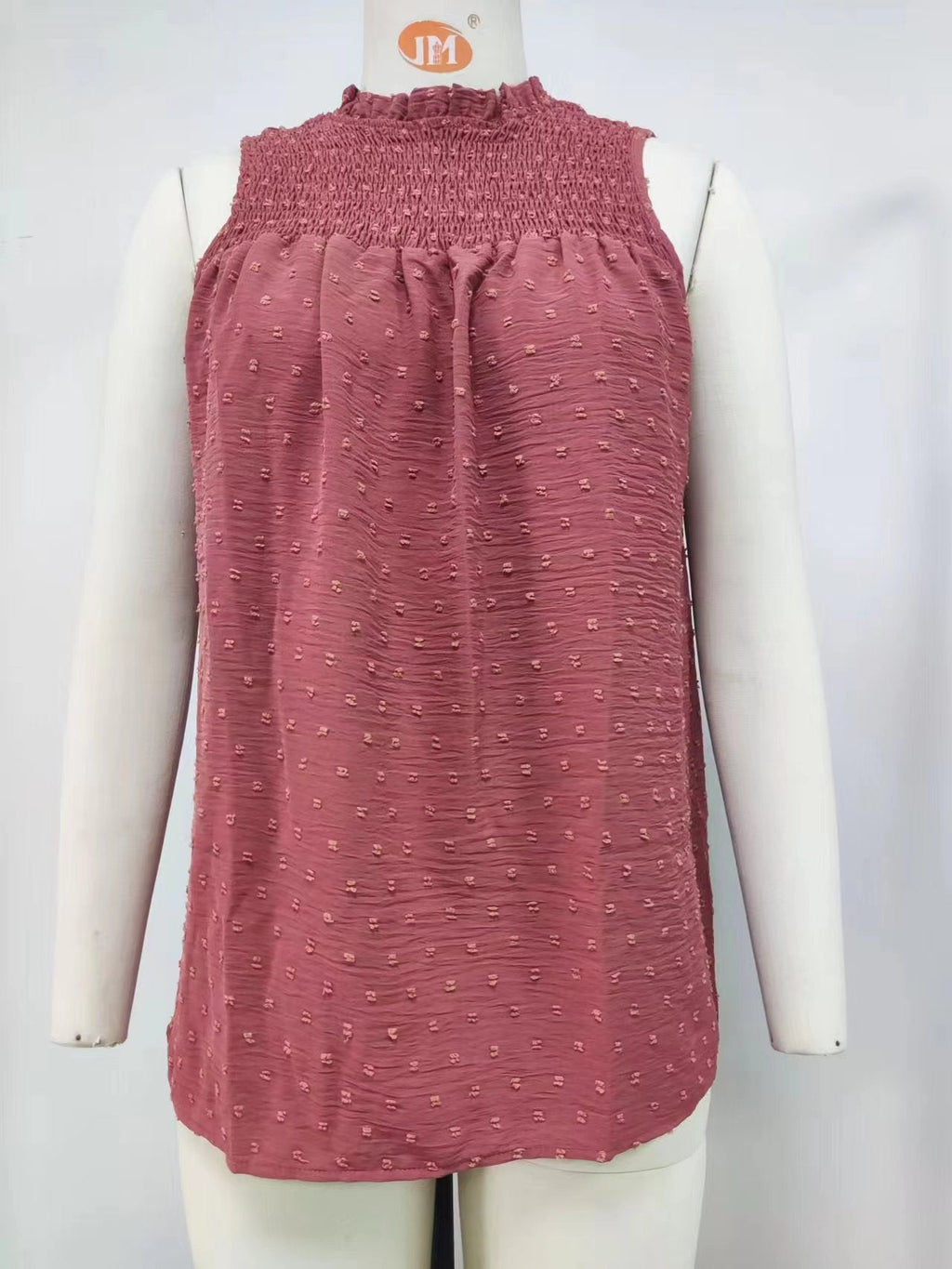 Women's sleeveless top with fine ruching and airy structure, size Valenzora