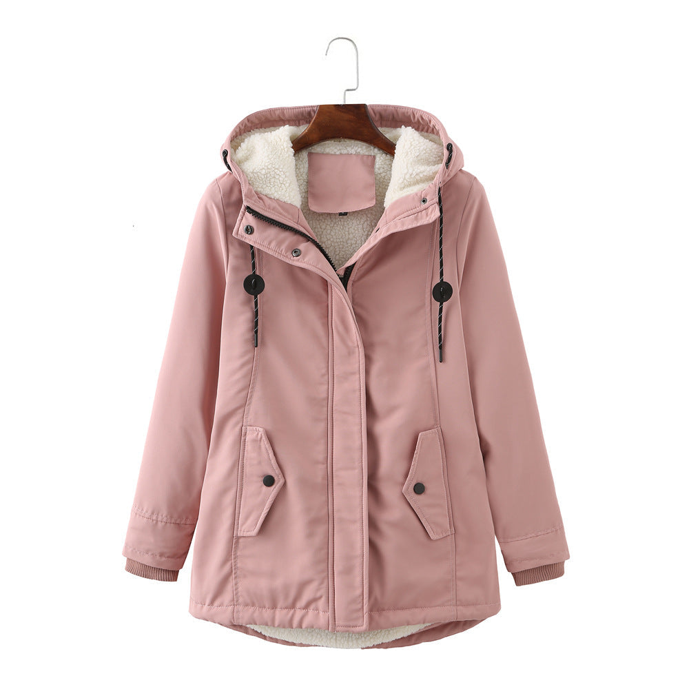 Valenzora | Casual winter jacket with fur lining for women
