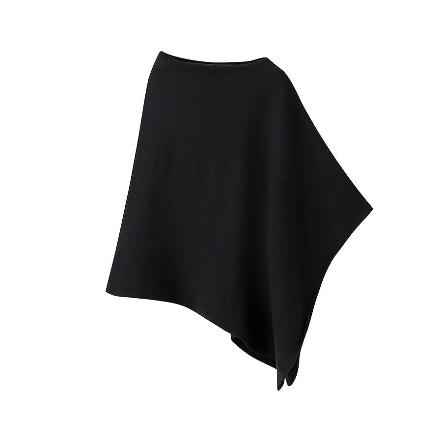 Women's scarf poncho made of high-quality wool and elastic material, size [size missing]