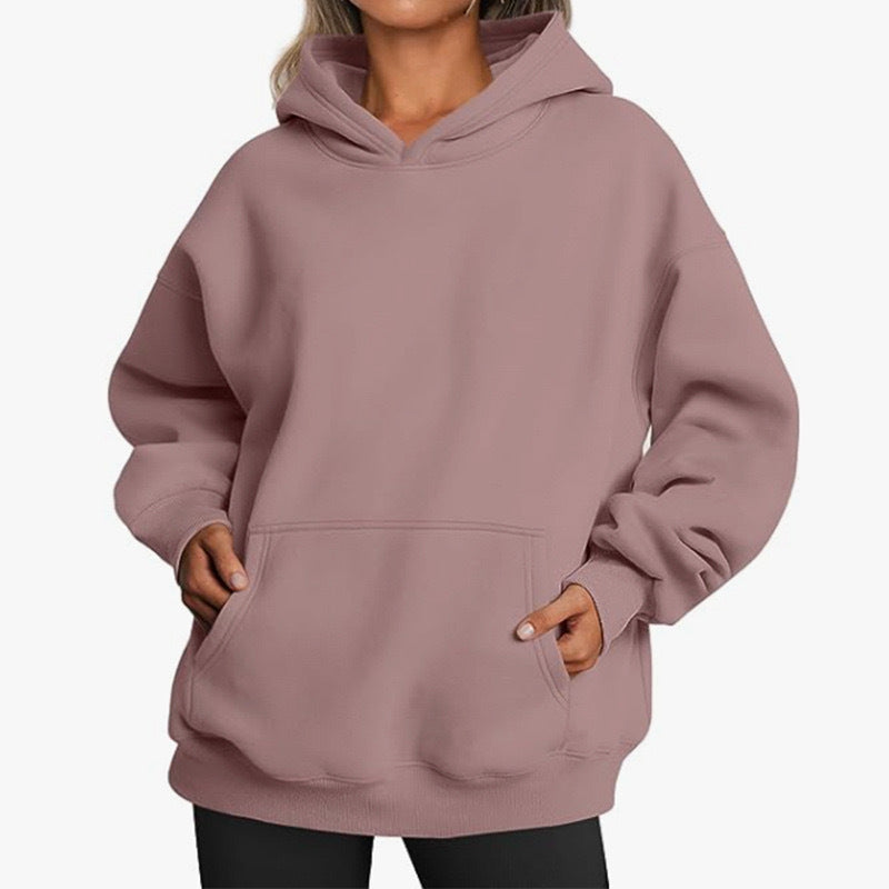 Oversized Hoodie für Damen aus weicher Baumwollmischung mit praktischen Taschen, Größe S