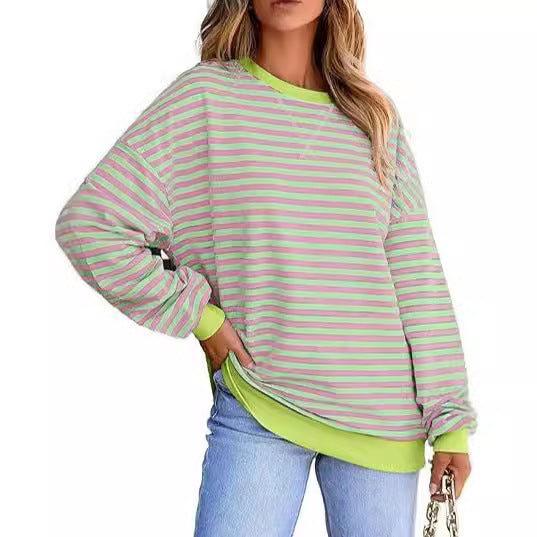 Valenzora | Color block sweater with drawstring top