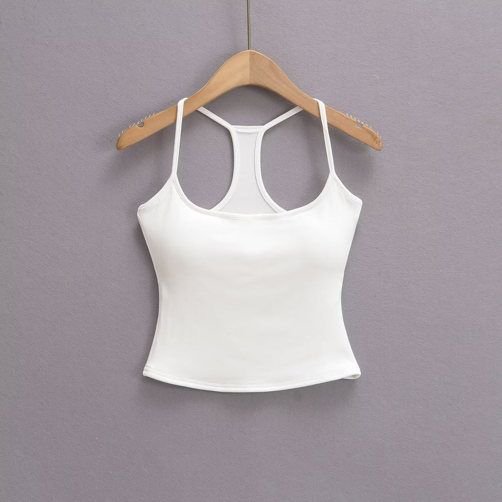 Women's sporty tank top with breathable material and sporty design, size S