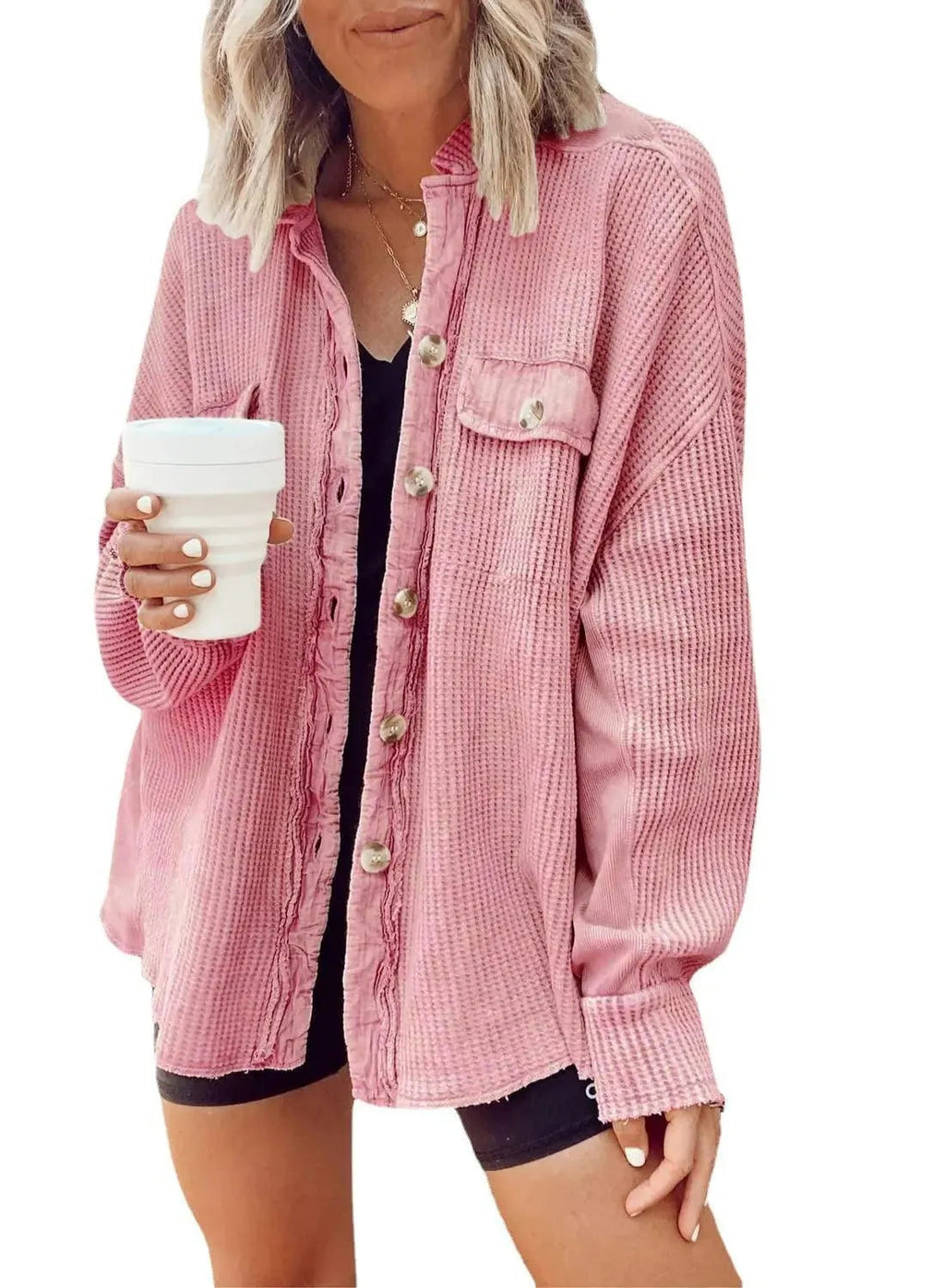Valenzora | Women's irregular shirt jacket
