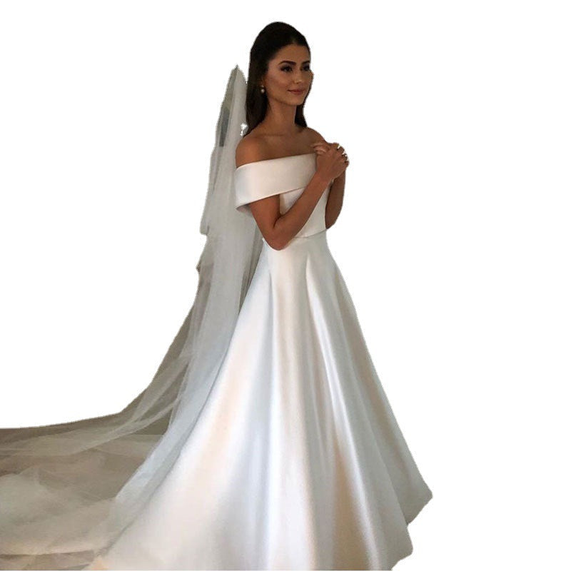 Valenzora | Elegant Women's Wedding Off-neck Dress