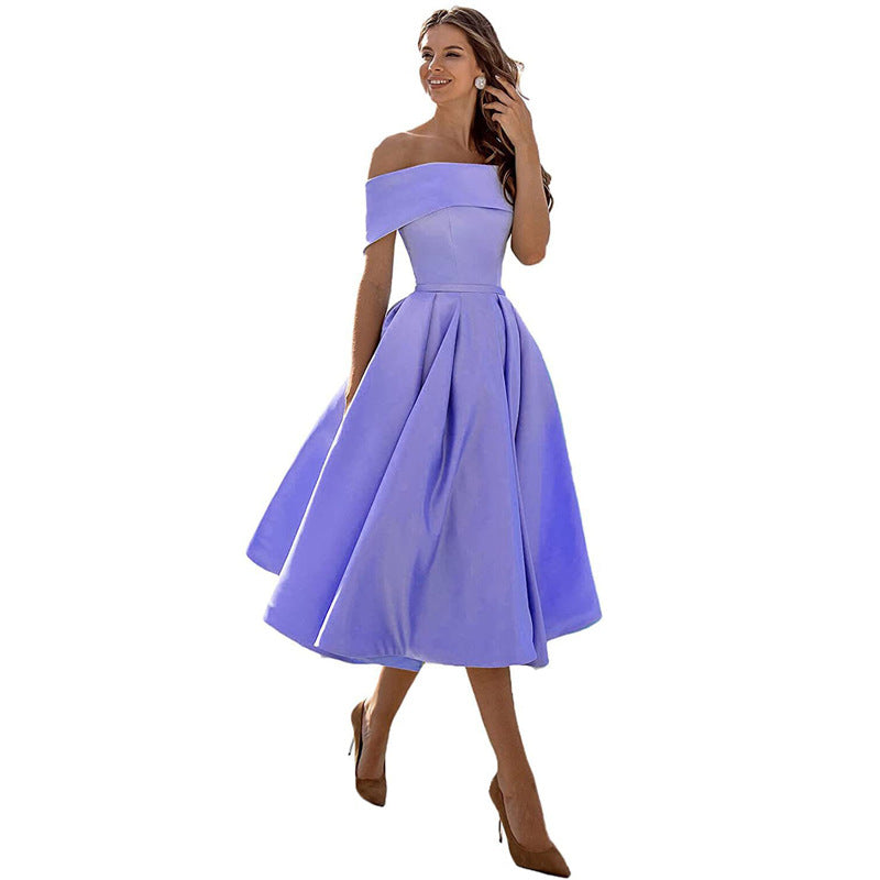 Valenzora | Versatile strapless satin dress for parties