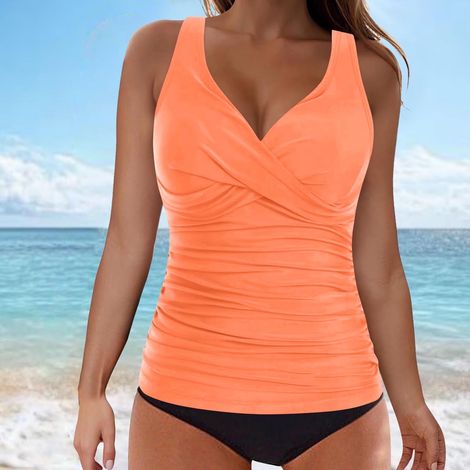 Valenzora | Tankini-Set mit Bauchkontrolle, Haken-Design und Print