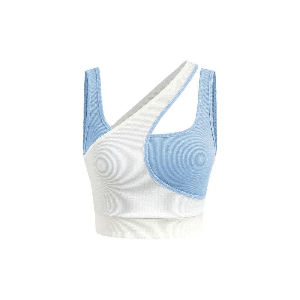 Women's sports bra with innovative cut and enhanced support, size