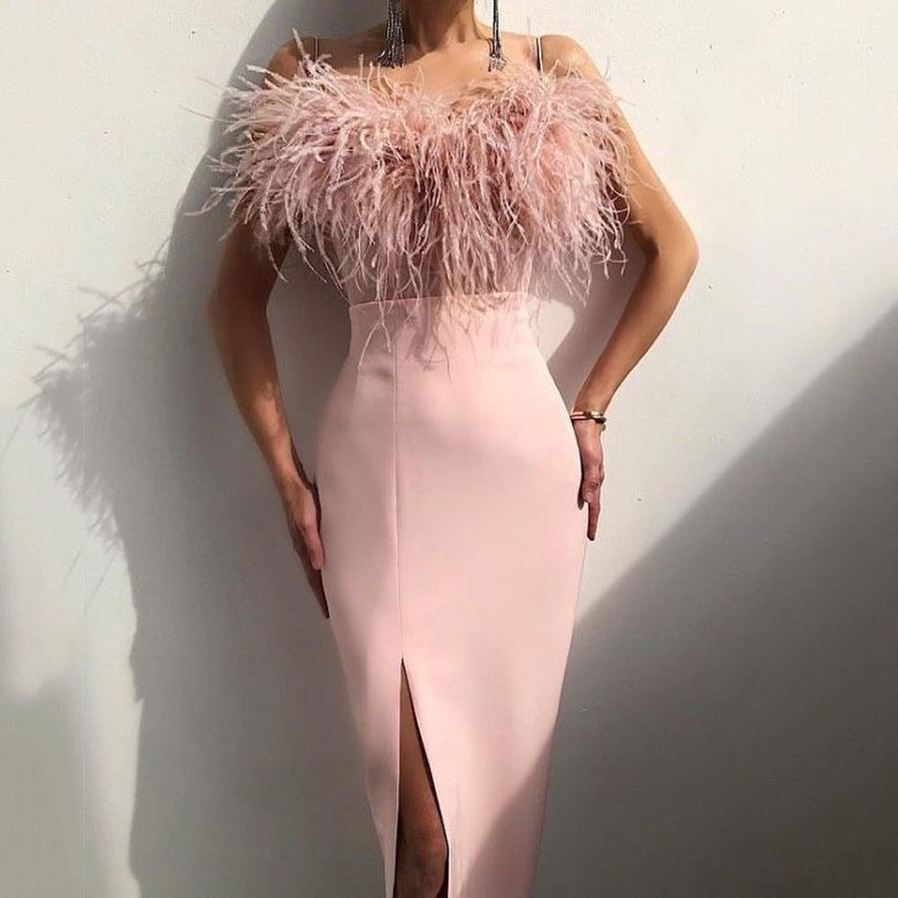 Valenzora | Party Slim Fit Arm-Covering Dress